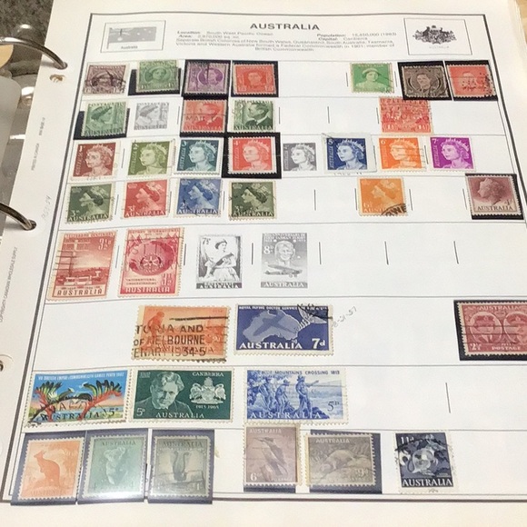 ARGENTINA, AUSTRALIA & AUSTRIA vintage postage stamps .. 3 Countries,(8 pages ) - Picture 7 of 12